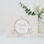 Colombes blanches et épouser de Merci de dentelle (Debout devant)