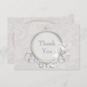 Colombes blanches et épouser de Merci de dentelle (Devant / Derrière)