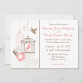 Colombes & Cages - Faire-Part de Mariage (Devant)
