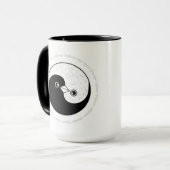 Colombes de paix d'harmonie de Yin Yang de tasse (Devant gauche)