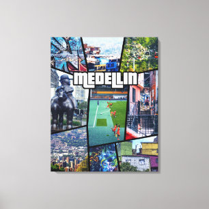 Colombia Antioquia Medellin Canvas Afdruk