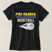 Colombia Basketball Fans Jersey Colombian Flag Spo T-shirt (Design voorkant)