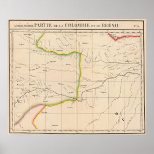 Colombia, Brazilië Poster