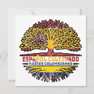 Colombia Colombiaans Spanje: vlag van Spaanse boom Kaart