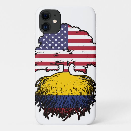 Colombia Colombiaanse Amerikaanse vlag Case-Mate iPhone Case (Achterkant)