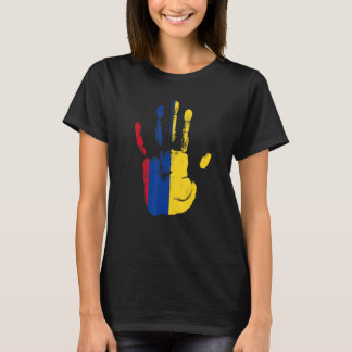 Colombia Colombiaanse vlag Hand Mannen Vrouwen Kin T-shirt