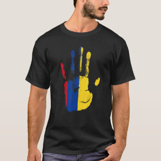 Colombia Colombiaanse vlag Hand Mannen Vrouwen Kin T-shirt