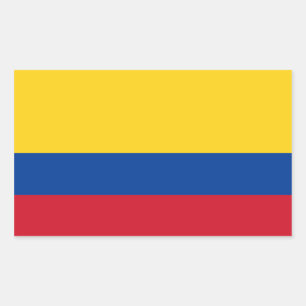 Colombia/Colombiaanse vlag Rechthoekige Sticker