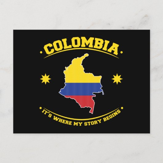 Colombia Colombian Flag Heritage Pride Briefkaart (Voorkant)