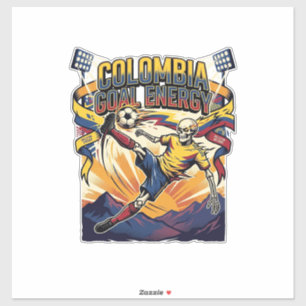 Colombia Doel Energie Skelet Aanvaller Naties Crea Sticker