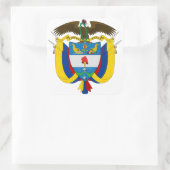 colombia embleem vierkante sticker (Tas)
