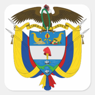 colombia embleem vierkante sticker