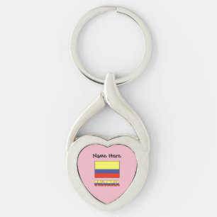 Colombia en Colombiaanse vlag gepersonaliseerd Sleutelhanger