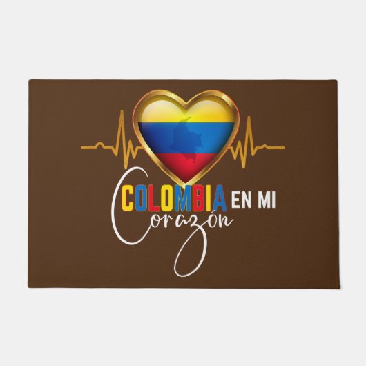 Colombia en mi Corazon Colombiaanse Pride Deurmat (Voorkant)