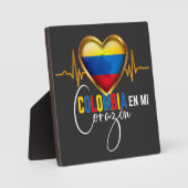 Colombia en mi Corazon Colombiaanse Pride Fotoplaat (Voorkant)