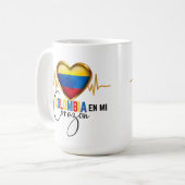 Colombia en mi Corazon Colombiaanse Pride Koffiemok (Voorkant links)