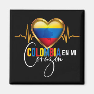 Colombia en mi Corazon Colombiaanse Pride  Magneet