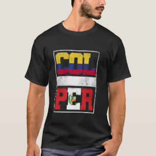 Colombia en Peru mengen Colombiaanse Peruaanse wor T-shirt