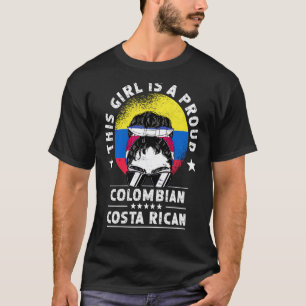 Colombia Flag Costa Rica Groent Women Girl Citizen T-shirt