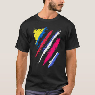 Colombia Flag Costa Rica Groot Patriot Land Str. T-shirt