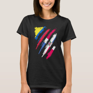 Colombia Flag Dominicaanse Groot Patriot Land Stri T-shirt