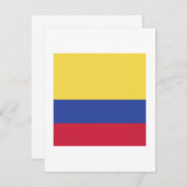Colombia Flag Emblem Save The Date (Voorkant / Achterkant)