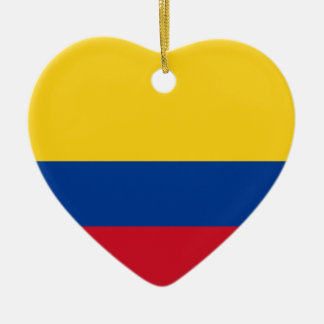 Colombia Flag Heart Ornament