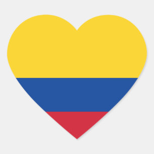 Colombia Flag Heart Sticker