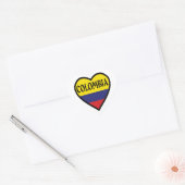 Colombia Flag Heart Sticker (Envelop)