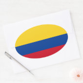 Colombia Flag Oval Sticker (Envelop)