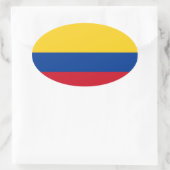 Colombia Flag Oval Sticker (Tas)