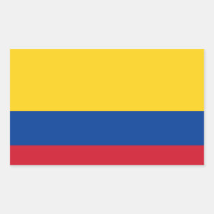 Colombia flag rechthoekige sticker