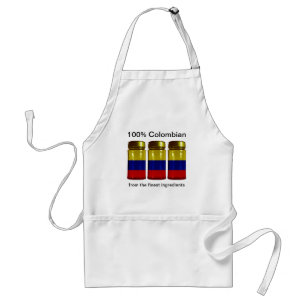 Colombia Flag Spice Jars Apron Standaard Schort