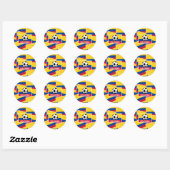 Colombia-Football Ronde Sticker (Vel)