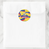 Colombia-Football Ronde Sticker (Tas)