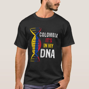Colombia Het zit in mijn DNA Trots Colombiaans Col T-shirt