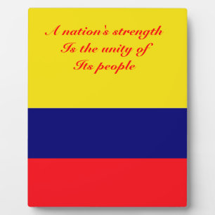 Colombia is een sterke natie fotoplaat