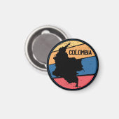 Colombia kaart kleurrijk Magneet (Voorkant / Achterkant)