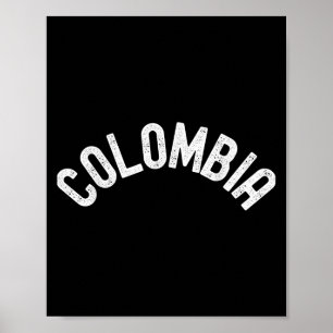 Colombia Kaart Quote Graphic Colombiaanse Overzich Poster