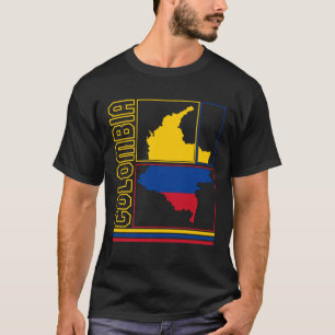 Colombia Kaart Shirt, Colombia T-shirt, Cadeau voo T-shirt