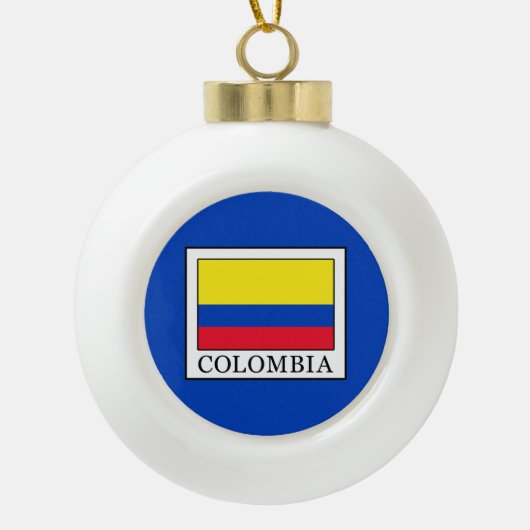 Colombia Keramische Bal Ornament (Voorkant)
