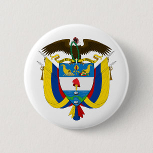 Colombia land wapen wapenschild symbool embleem vl ronde button 5,7 cm