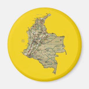 Colombia Map Magnet Magneet