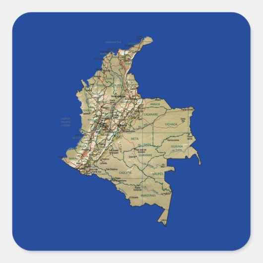 Colombia Map Sticker (Voorkant)