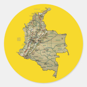 Colombia Map Sticker