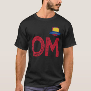 Colombia Menselijke Vlag Letter O en M Colombiaans T-shirt