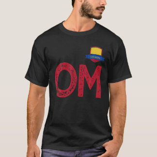 Colombia Menselijke Vlag Letter O en M Colombiaans T-shirt