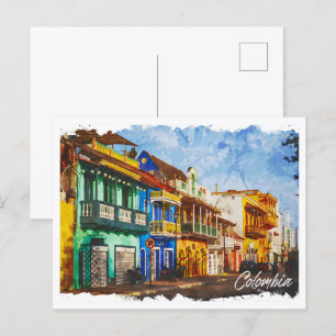 Colombia Mooi olieverflandschap Briefkaart