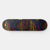 Colombia National Pride Wordcloud Skateboard (Horizontaal)