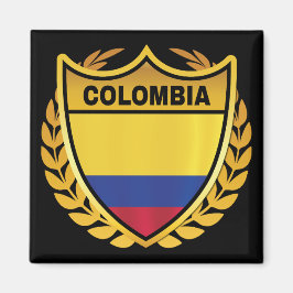 Colombia Nationale Vlag Gold Crest Badge Magneet
